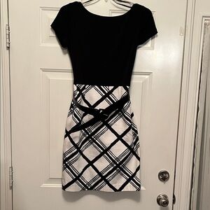 Jessica Simpson Black and White Checkered Mini Dress